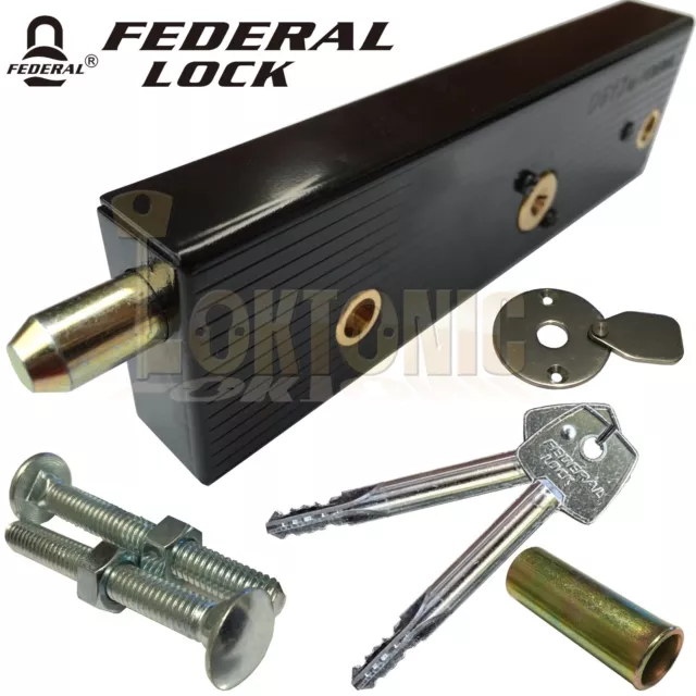 Federal Enfield Garage Door Locks Bolts R/H Or L/H Singles High Security MK5