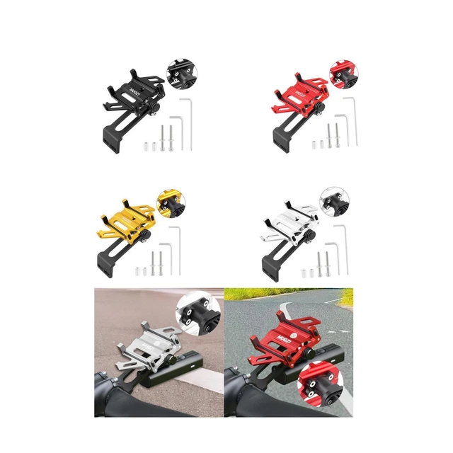Supporto Per Telefono Da Bicicletta Rotazione A 360 ° In Lega Di Alluminio MTB Telefono Da Bici Staffa GPS Scooter Supporto Per Manubrio Per Moto Supporto Per Cellulare - Foto 9