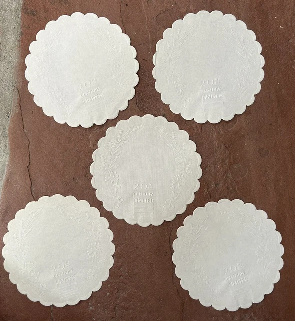 Five NYC 20th Century Limited Paper Coasters