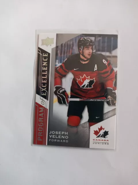 2020 Upper Deck Team Canada Juniors Joe Veleno Program Of Excellence #102 Rookie