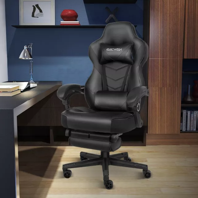 Computer Gaming Chair Ergonomic Executive Office Recliner Footrest Massage Home 3