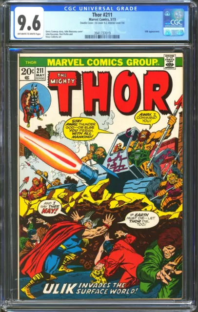 Thor #211 - Cgc 9.6 - Ow/Wp - Nm+  Double Cover - Interior 9.6 - Exterior 9.2