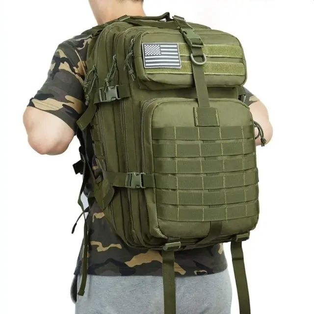 50L 1000D Nylon Waterproof Trekking Fishing Hunting Bag Backpack Outdoor Militar