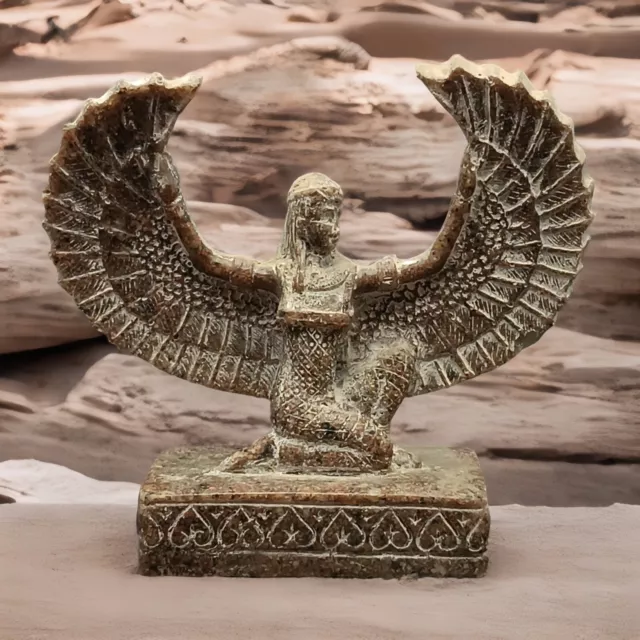 Rare Statue of goddess Isis Open Wings 2686-2181 BC Ancient Egyptian Antiquities