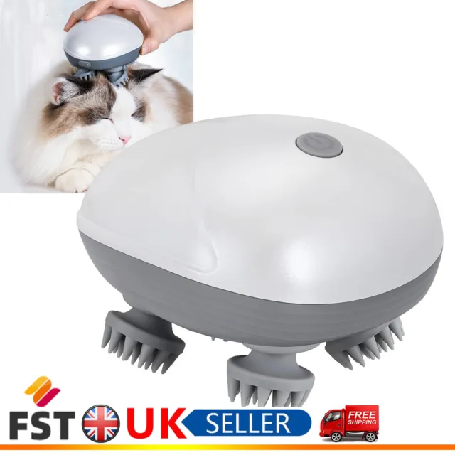 Body Head Scalp Massager USB Rechargeable Pet Cat Massage Device for Health Care
