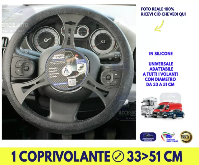 Coprivolante Universale in Silicone sterzo auto furgoni camion Volanti 33>51 cm