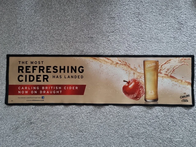 Carling Cider Rubber Back Bar Runner, Pub Drip Mat, Long, Man Cave, Brand New