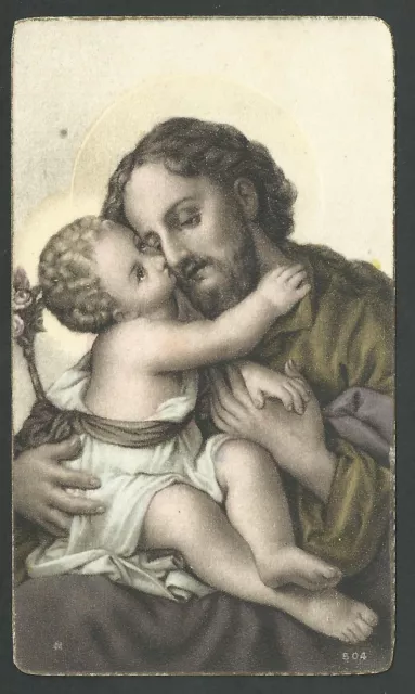 Estampa antigua de San Jose  andachtsbild santino holy card santini