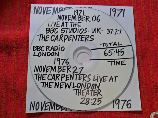 The Carpenters Bbc Studios Uk 1971 1974 1976 Karen London Theater 2 Cd