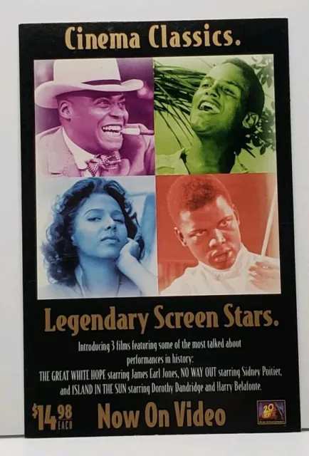 Cinema Classics Legendary Screen Stars Movie Poster Postcard G19