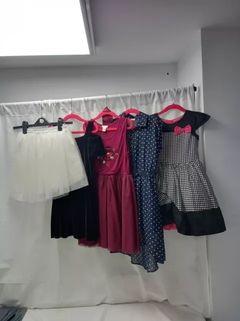 ❤️ Girls Dresses Skirt 5 x Bundle Age 6-7 Years Vgc