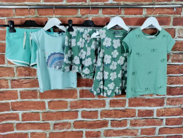 Girls Bundle Age 3-4 Years Next Gap Maine Shorts Top T-Shirt Seashell Kids 104Cm