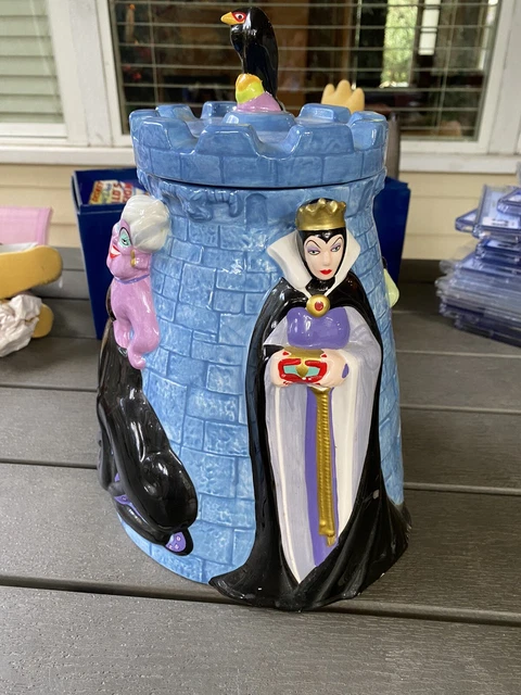 VINTAGE DISNEY VILLAINS Cookie Jar, Maleficent Ursula Evil Queen GREAT