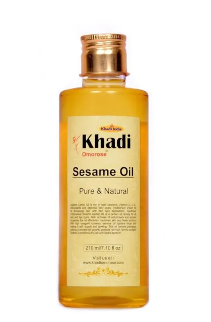 Aceite portador de sésamo Khadi Omorose (puro y prensado en frío) - 210 ml