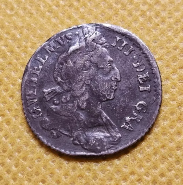 1699 Sixpence - William III British Silver Coin Extremely RARE