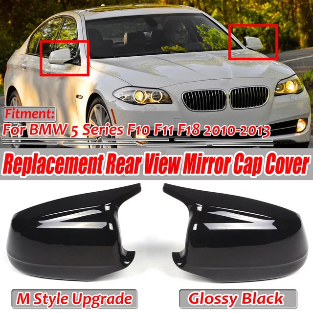 For BMW F10 F11 5 Series M Sport 2010-2013 Rearview Door Wing Mirror Cover Gloss
