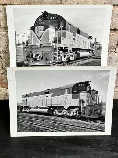 Original Vintage Alco B&W Boarded Photo Delaware Hudson Dh Railroad Train Engine