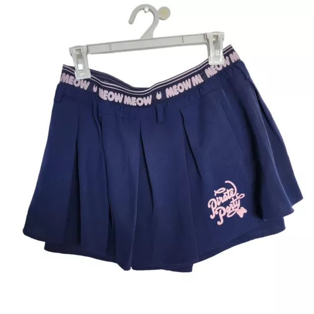 Azona A02 Meow Meow Skort Blue Pirate Party Mini Skirt Pleated Size 12