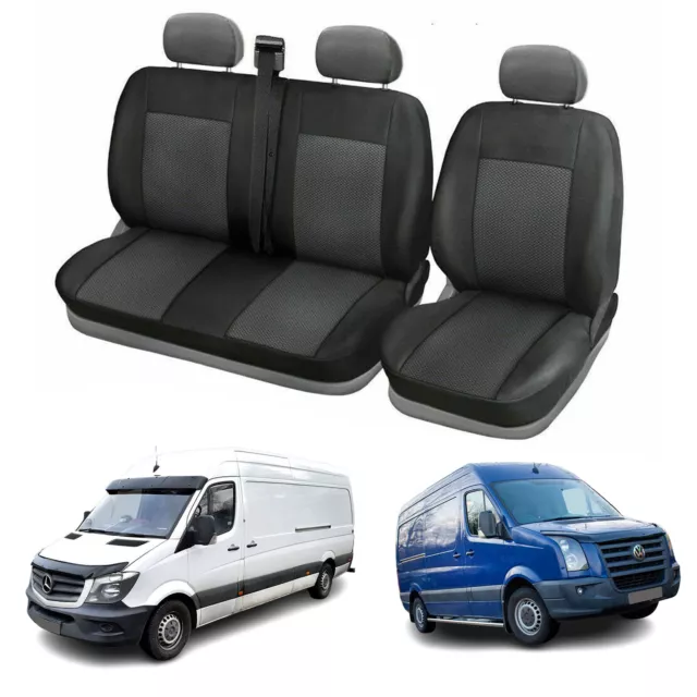 Housses Convient pour Mercedes Sprinter, Universel, 2+1 Kit , Incl. Kopfstützenb