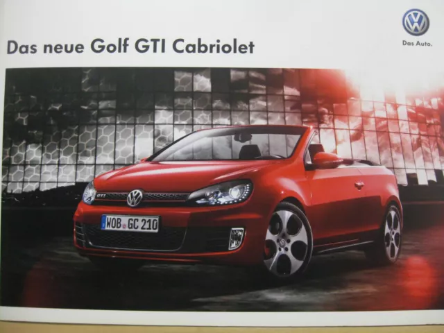 Orig Prospekt VW Volkswagen DER NEUE GOLF GTI Cabriolet 2012 Technik  Preise 397