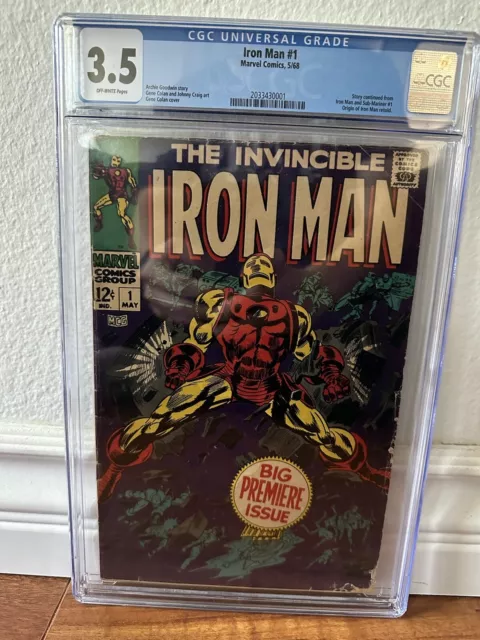 Iron Man #1 CGC 3.5 from May 1968 Origin of Iron Man retold