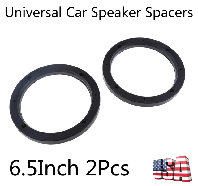 (2 Pcs) 6.5" Plastic Car Audio Speaker Spacer Rings Subwoofer Mounting Adapters
