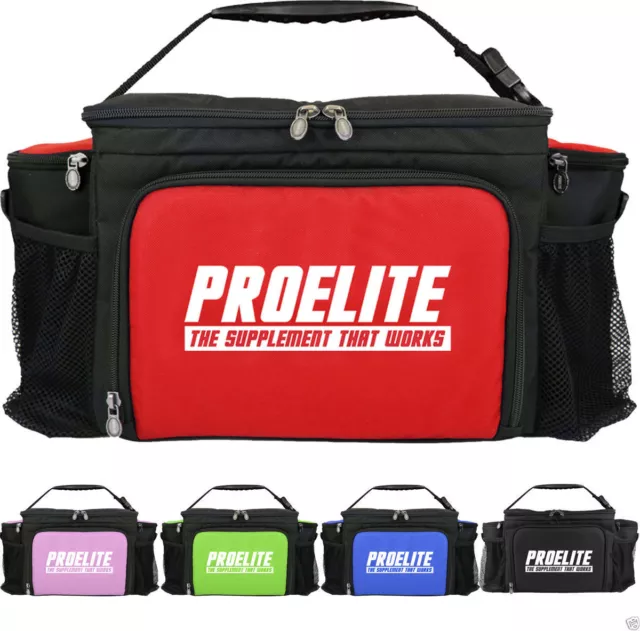 ProElite Insulated 6 Meal Food Bag with 6 x Containers + FREE Shaker + DELIVERY