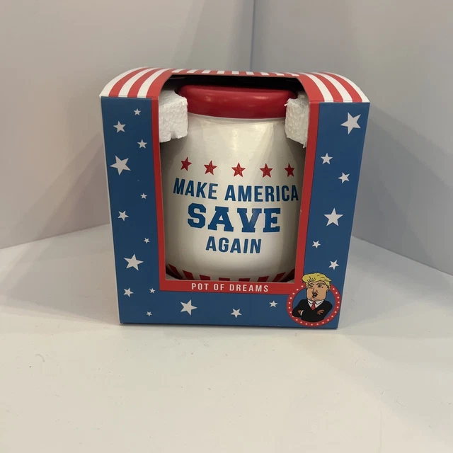 Donald Trump Piggy Bank Pot Of Dreams, New In Box
