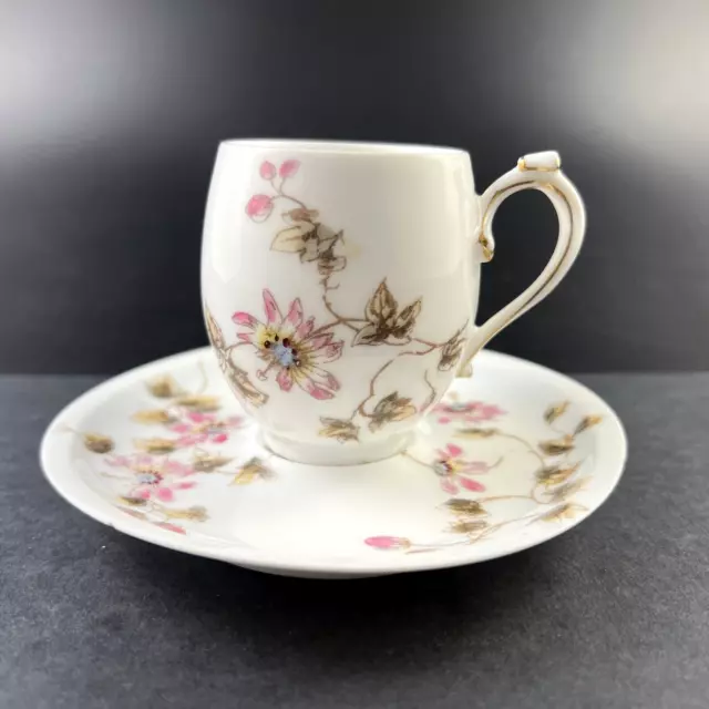 Charles Field Haviland Limoges Schl 373 Passionflower Chocolate Cup & Saucer