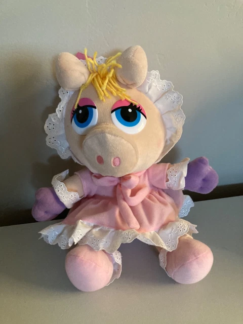 Muppet Babies Miss Piggy Toy Doll by Toy Biz 1997 RARE Vintage Beanie Plush 8"