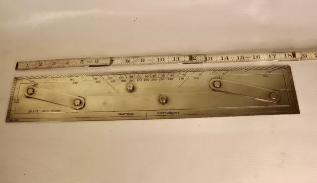 Vintage Nautical Parallel Ruler By Bliss New York Vintage Nautical Parallel Ruler By Bliss New York