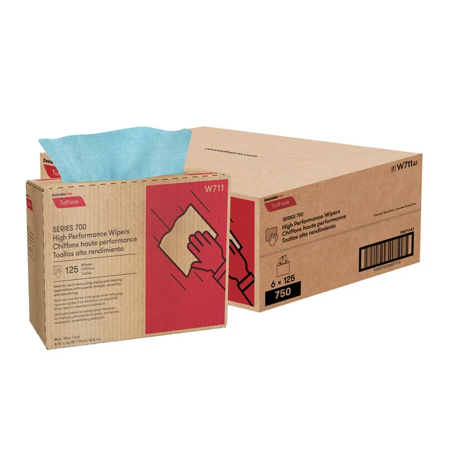 Cascades PRO Tuff Job High Performance Interfold Wipers 6 Packs of 125