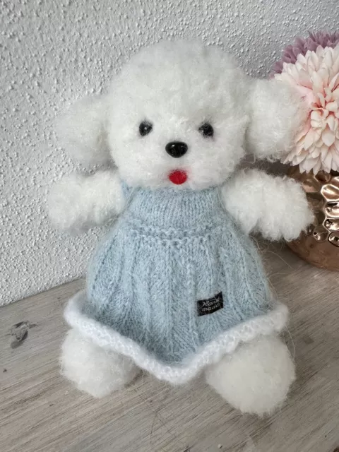 Kuscheltier Hund handgestrickt Geburtstag Geschenk Junge Mädchen Spielzeug Deko 3