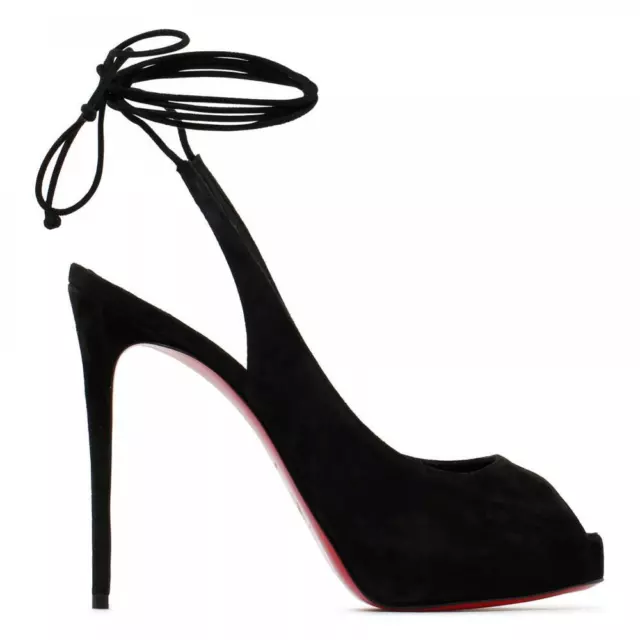 Christian Louboutin LACE UP NVP 120 Suede Platform Heels Sandals Shoes $995