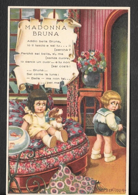 RARA CARTOLINA BAMBINI FIRMATA BERTIGLIA serie 2673