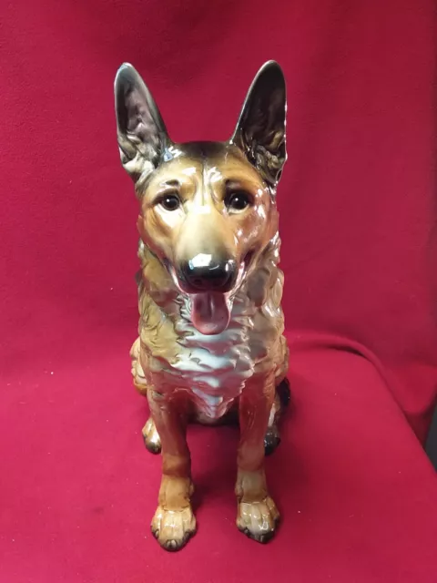 Großer alter Goebel Hund Deutscher Schäferhund Porzellan Figur (418)