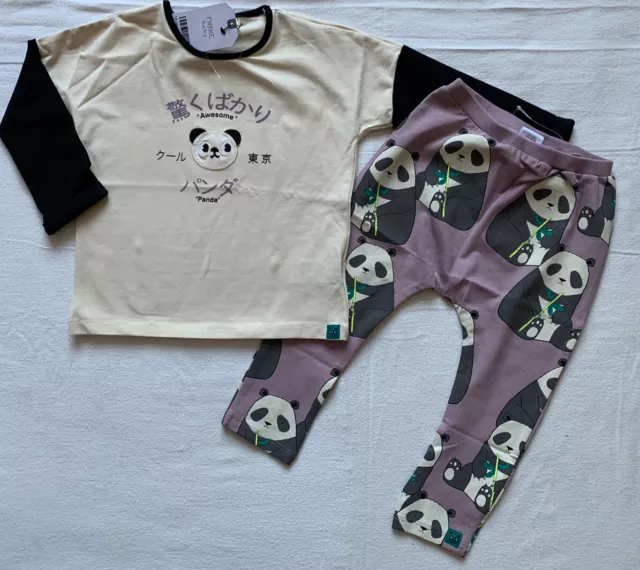 BNWT Baby Boys Purple Panda Top Legging Outfit/Set 12-18  months NEXT