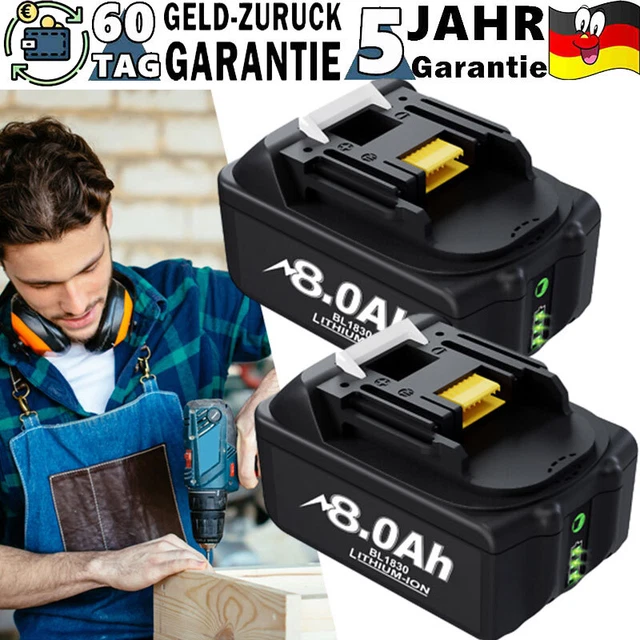 2x 18V/8,0Ah Per Batteria Makita BL1860B - Set Di 2 - 197422-4 - Foto 10
