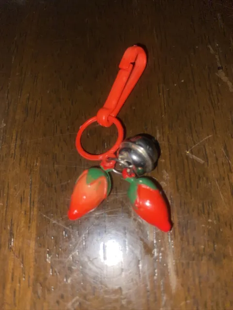 Vintage 1980s Plastic Bell Charm Red Radishes For 80s Charm Necklace