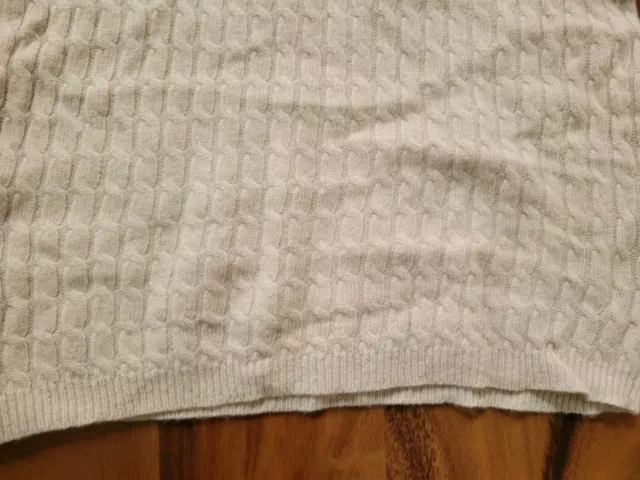 JEANNA PIERRE CREAM cable knit turtleneck sweater $25.00 - PicClick