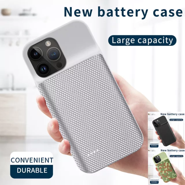 Power Case For iPhone 14 Pro Max Plus External battery charger case  Power Bank
