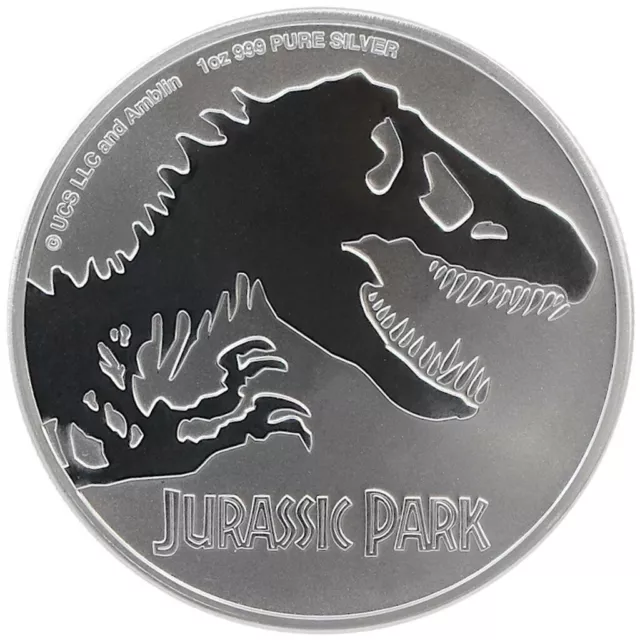 1 oz 999 Silbermünze - Jurassic Park - Niue 2020