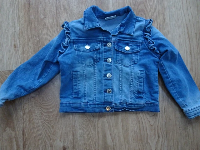 MATALAN ragazza blu denim denim giacca cappotto primavera estate ETÀ 6 ANNI