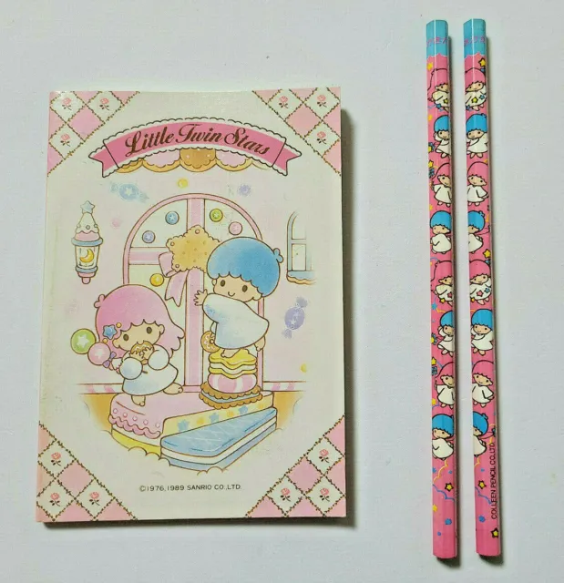 Little Twin Stars Pencil Mini Notebook Old SANRIO 1989 1991 Vintage Retro Rare