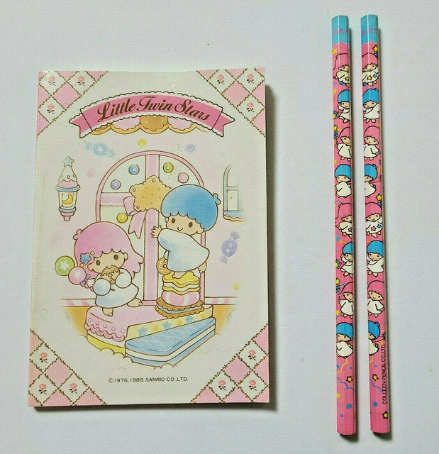 Little Twin Stars Pencil Mini Notebook Old SANRIO 1989 1991 Vintage Retro Rare Little Twin Stars Pencil Mini Notebook Old SANRIO 1989 1991 Vintage Retro Rare
