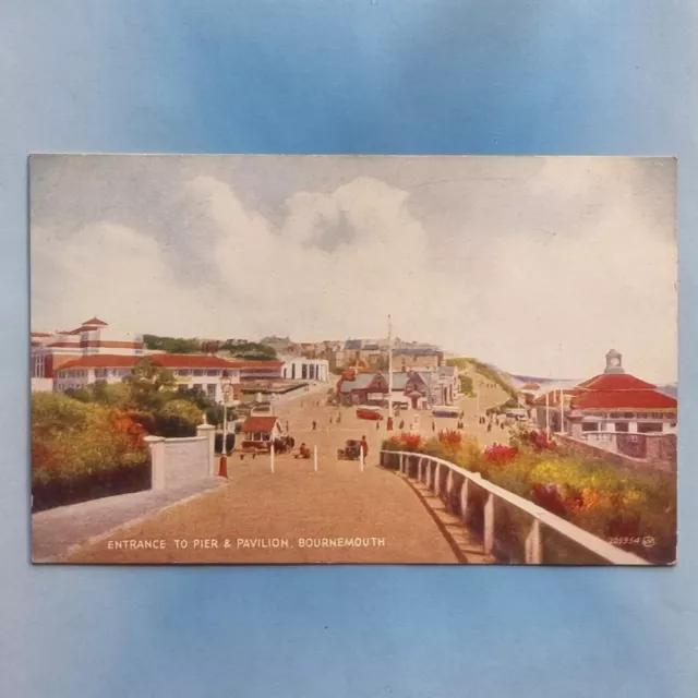 Bournemouth Postcard C1925 Entrance To Pier And Pavilion Dorset