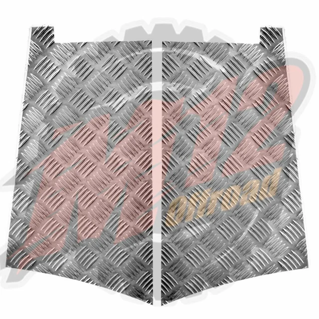 M12 OFFROAD Land Rover Defender 90 2mm Chequer Plate Rear Corners – Natural Finish