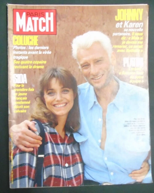 PARIS MATCH N° 1937 11 juillet 1986 Johnny Hallyday Karen Platini