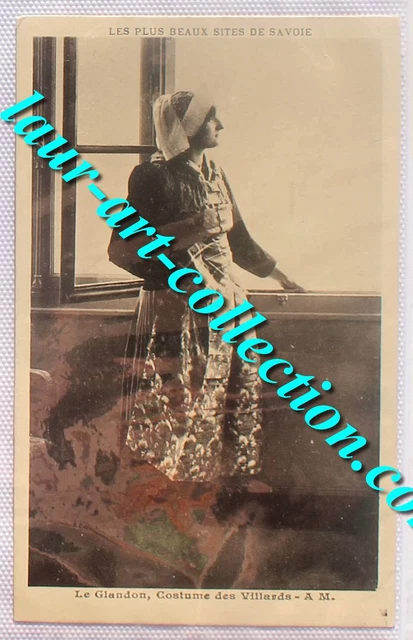 Cpa Animé Savoie 73. Femme - Le Glandon, Costume Des Villards, Savoyard + Tampon