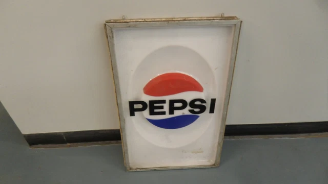 Vintage Pepsi Vendo Pop Soda Bottle Machine Clear Panel Plastic Used